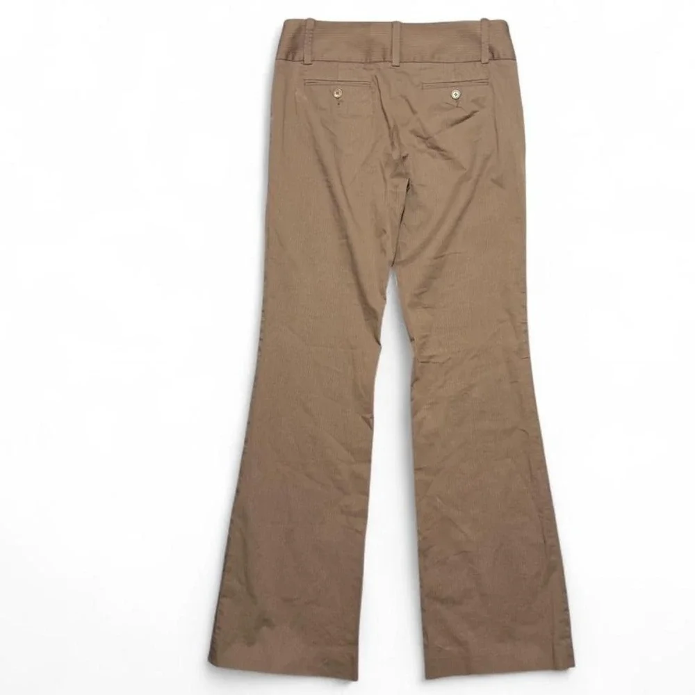 Y2K BCBGMAXAZRIA Brown Pinstripe Trouser Pants Mid Rise‎ Flared Size 6